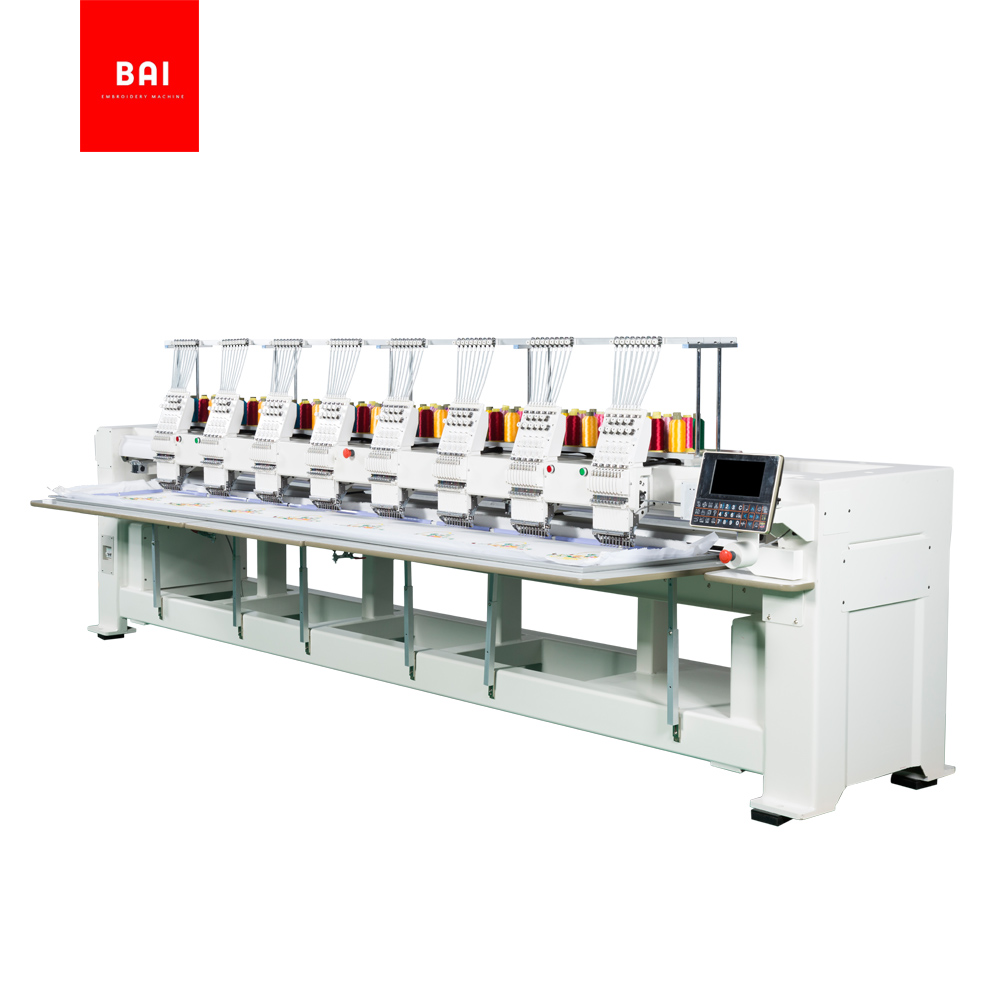 BAI Industrial T-shirt Hat Flat Computer 8 Heads Embroidery Machine