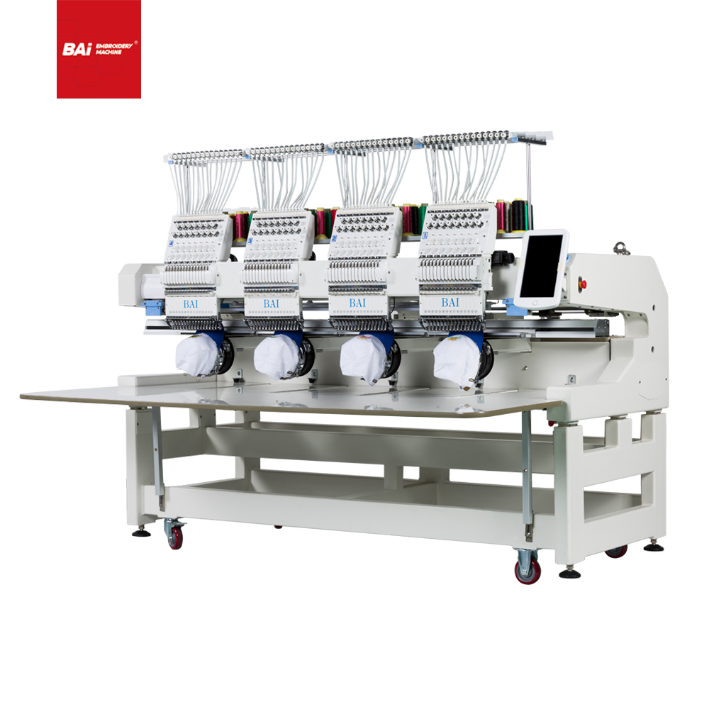 BAI High Speed Industrial 4 Heads Computerized Embroidery Machine for Embroider Bags