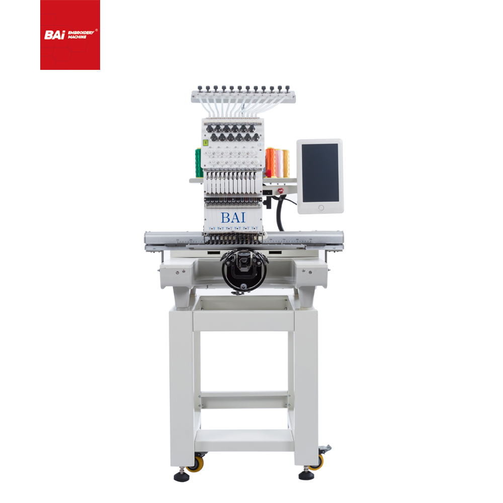 BAI Single Head Multifunction Computerized Flat Embroidery Machine with Normal Embroidery Area