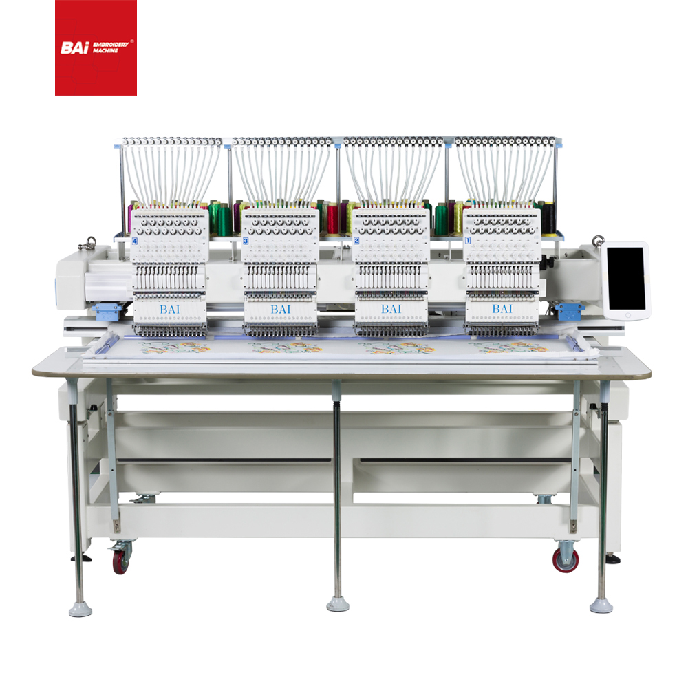 BAI Four Heads Computerized Embroidery Machine That Can Be Customized for The Factory