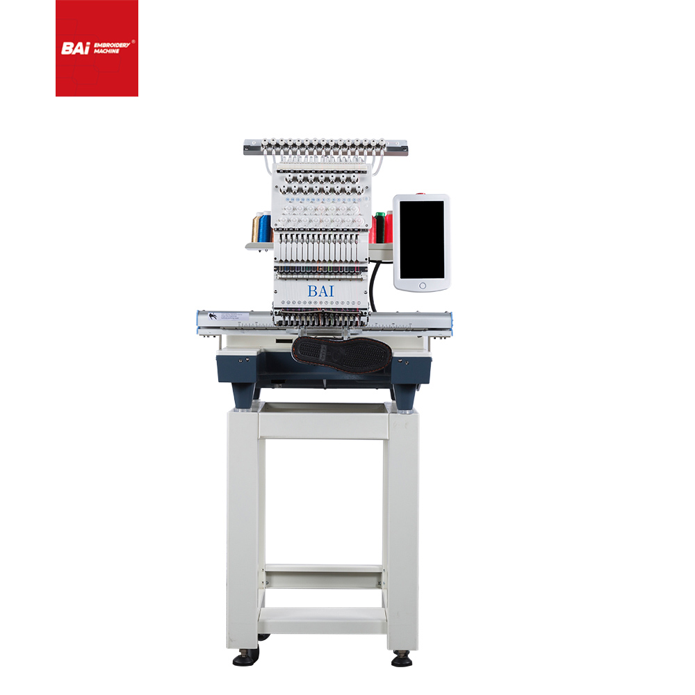 BAI Single Head Multifunctional Computerized Embroidery Machine with Full Touch Screen Operation