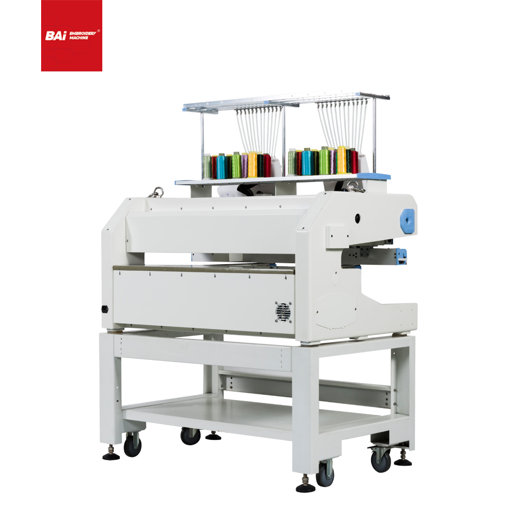BAI 400mm*500mm Two Head Computerized Embroidery Machine for Hat T-shirt Flat Embroidery