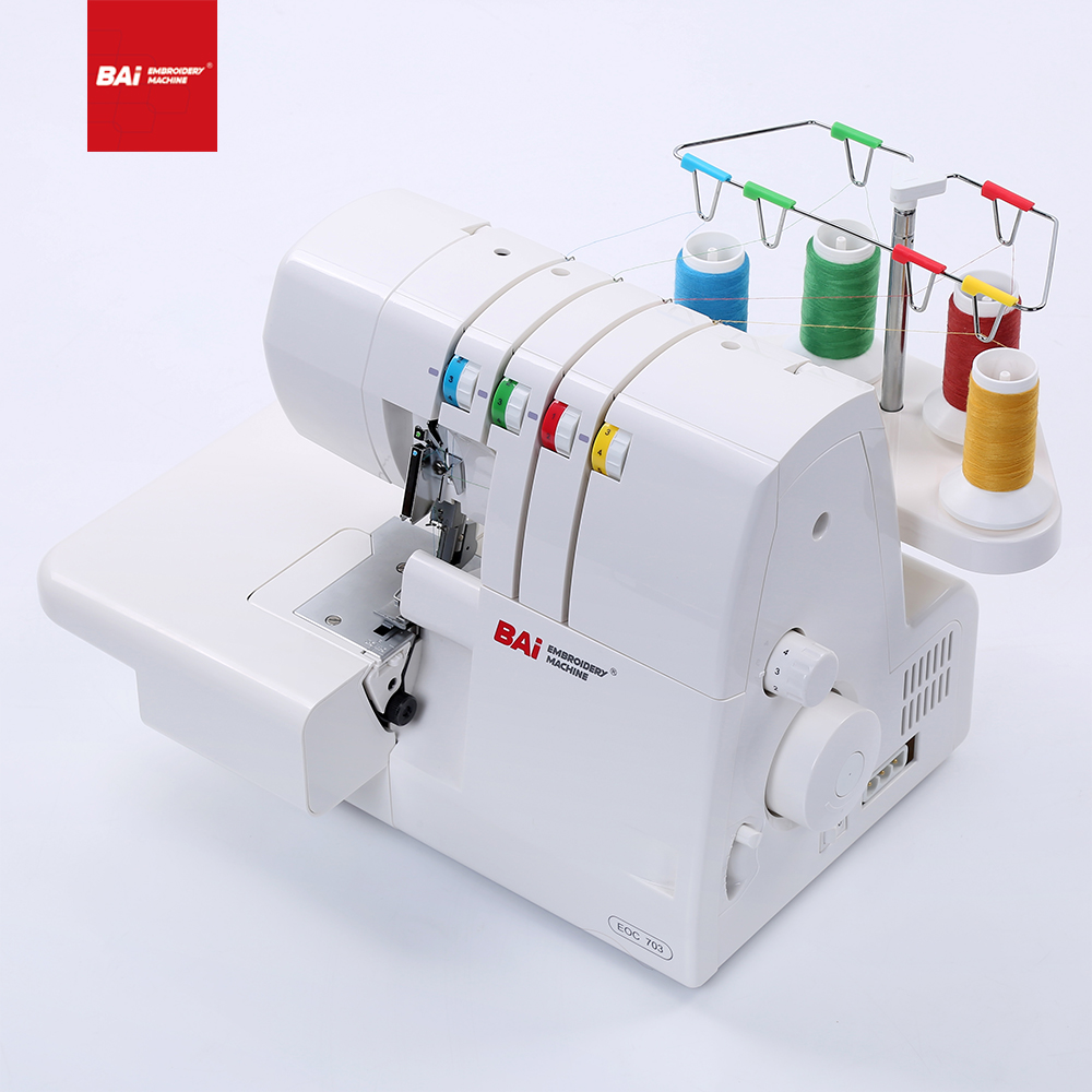 BAI Omanual Mini Overlock Sewing Machine for Shell Stitch 