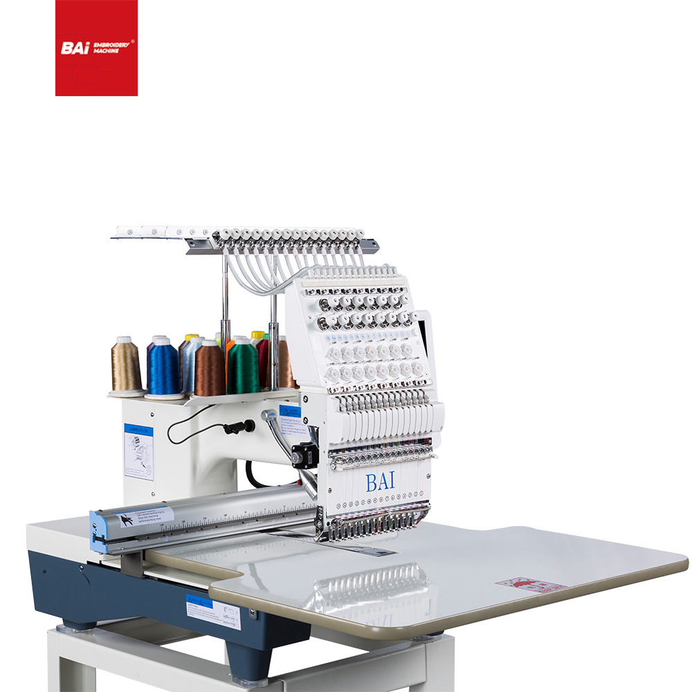BAI High Speed Single Head Commercial Computerized Embroidery Machine with Free Parttens