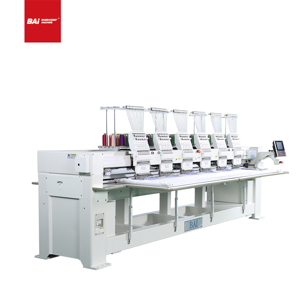 BAI 6 Heads Multifunctional Computerized Embroidery Machine with Automated Operation