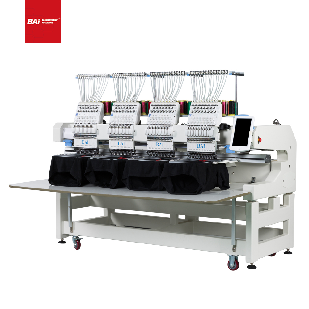 BAI 1200rpm High Speed Automatic Four Heads Intelligent Computerized Embroidery Machin