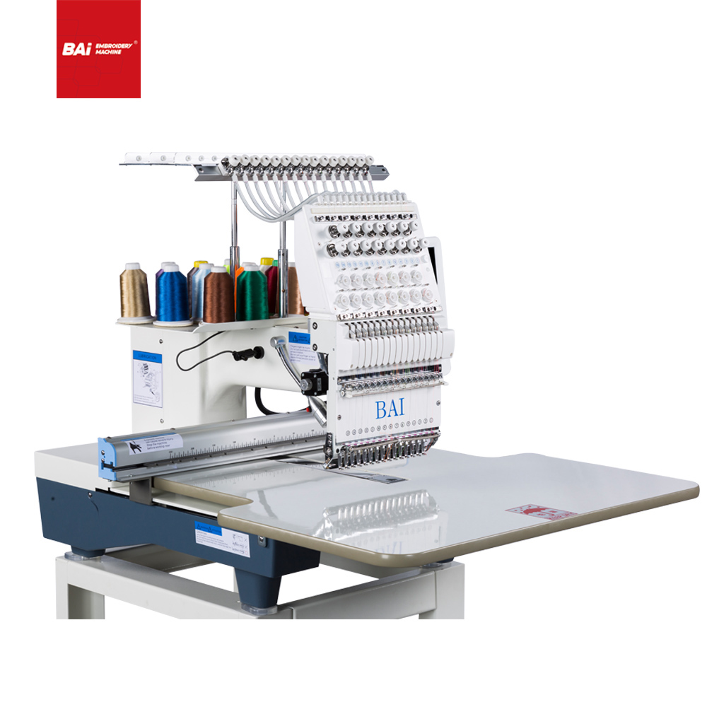 BAI Single Head High Speed Commercial Embroidery Machine with Cap Flat T-shirt Fuctions for Sale