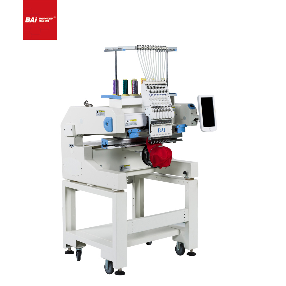 BAI High Quality Single Head Embroidery Machine with Computer for Tshirt Embroidery