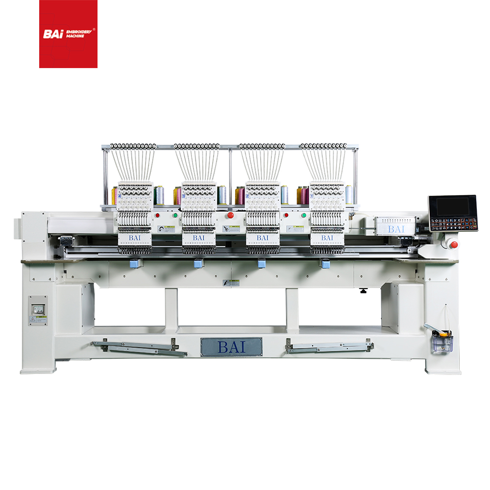 BAI HE1204 1200rpm High speed 12 colors DAHAO computerized embroidery machine 4 heads for cloth hats in china