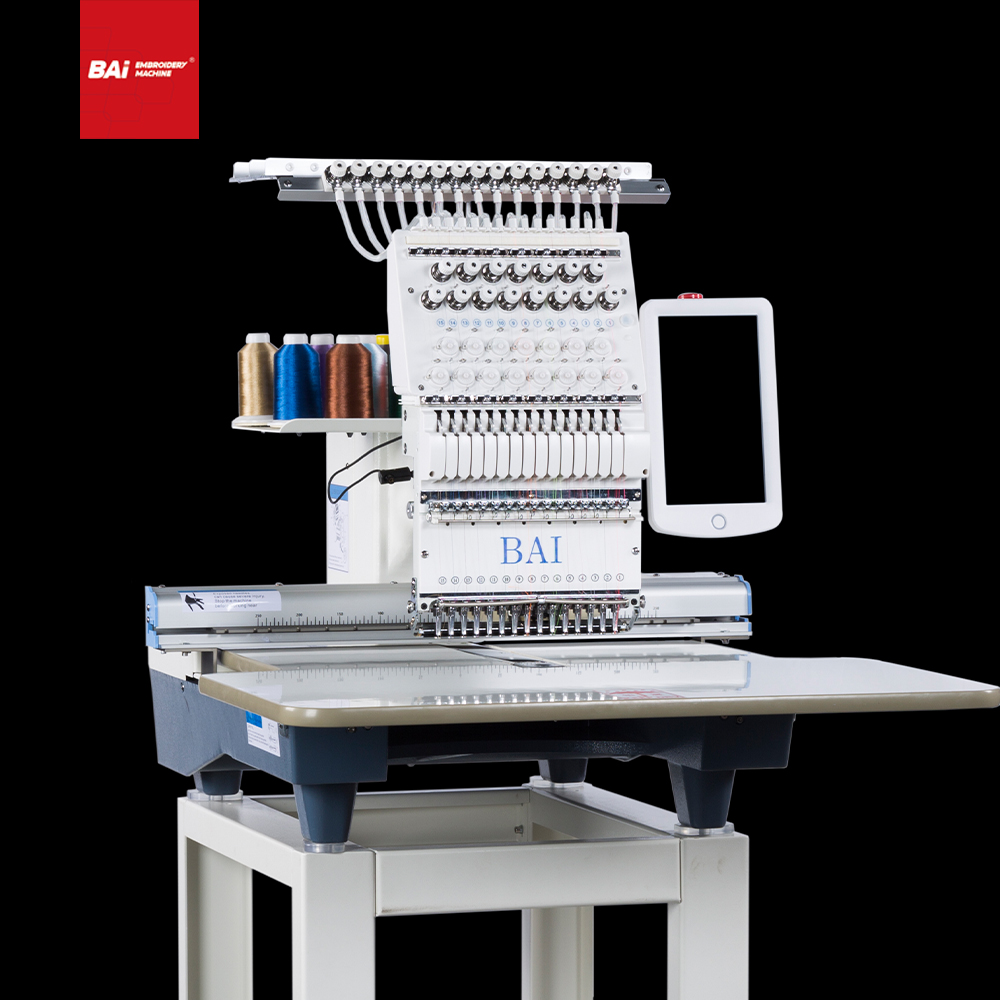 BAI Best New Condition High Speed Embroidery Machine for Garment Hat T-shirt Flat