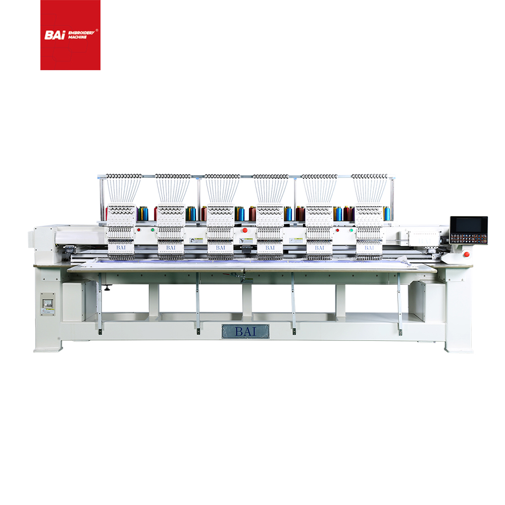 BAI High Speed Industrial Six Heads Computerized Embroidery Machine with New Technology