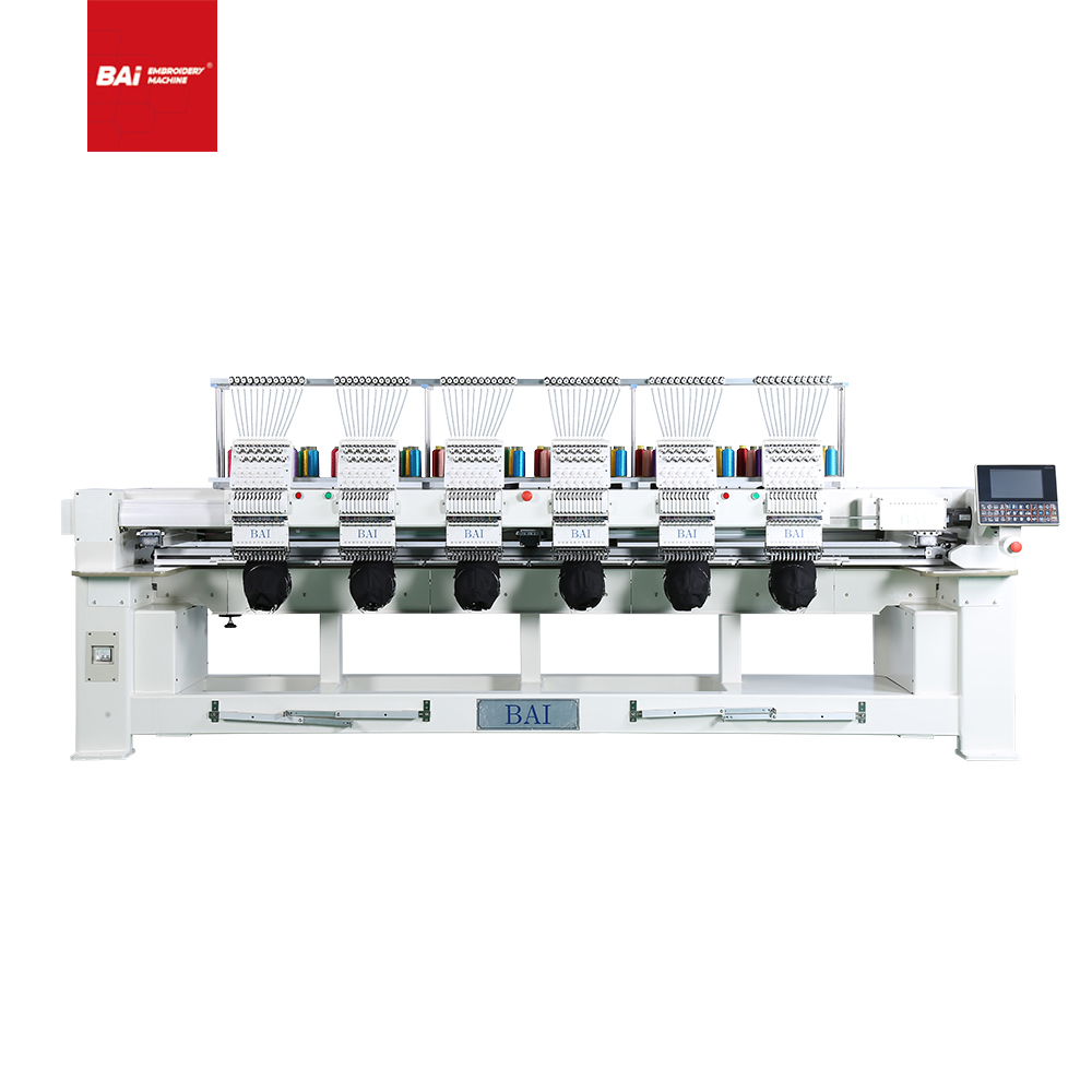 BAI High Speed 6 Heads Intelligent Computerized Embroidery Machine for Factory