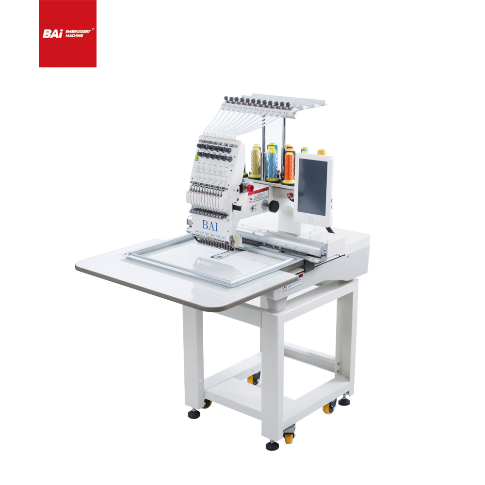 BAI Best New Condition High Speed Embroidery Machine for Garment Hat T-shirt Flat