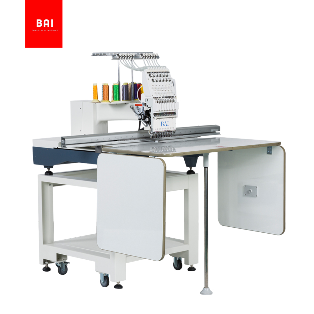 BAI High Speed Big Size Microcomputer Control Hat T Shirt Flatbed Embroidery Machine