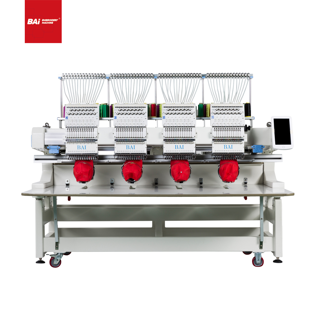 BAI Four Heads 1200rpm High Speed Automatic Intelligent Computerized Embroidery Machin 