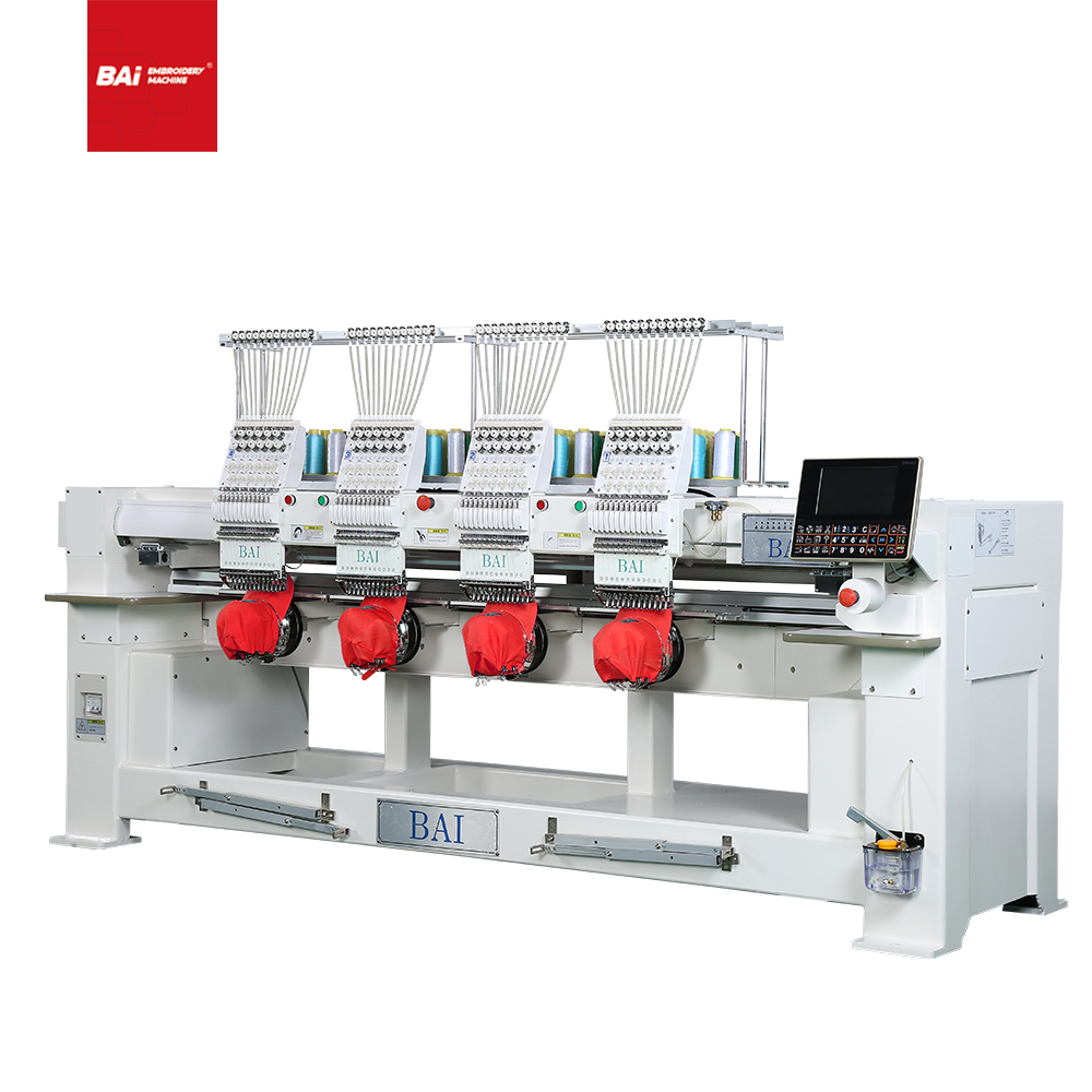 BAI Automatic 4 Heads Dahao Computer Embroidery Machine for Hat Tshirt