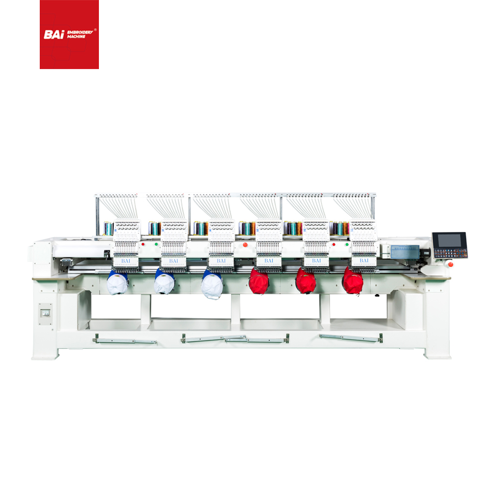 BAI Industrial 6 Heads High Speed Commercial Computerized Embroidery Machine for Sale